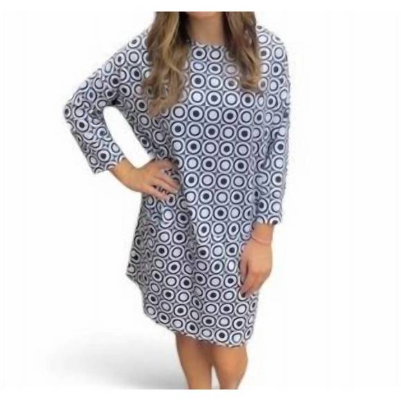 NEW ERMA’S CLOSET dot print dress with front pockets in black/white - Picture 1 of 1